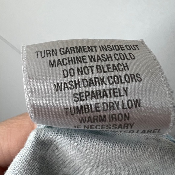 Garnet Hill M 100% Cotton Asian Wrap Pajama Set Blue Floral Long Sleeve Pants - Picture 14 of 15